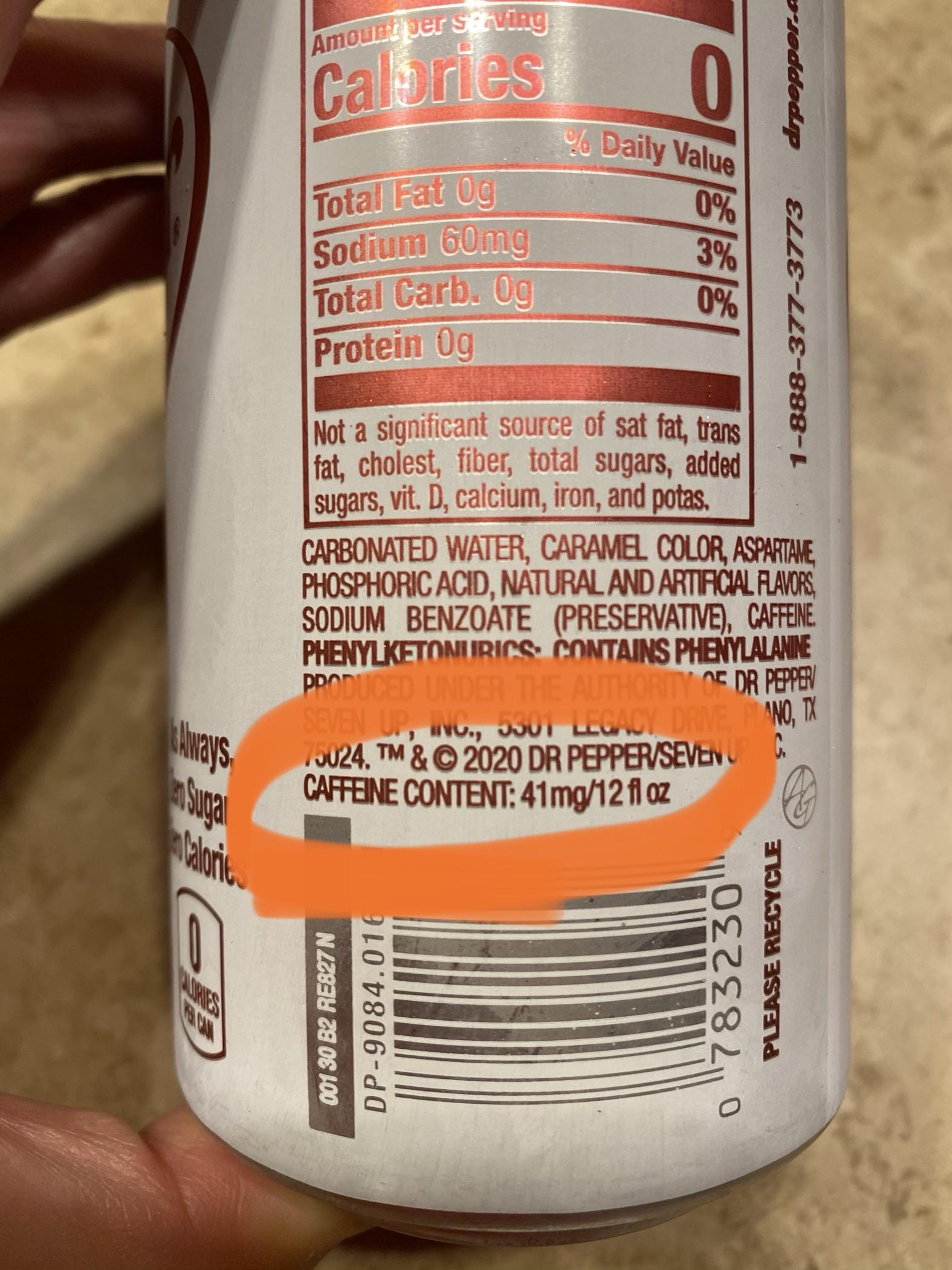 Diet Dr Pepper Ingredients